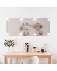 Miroir mural avec lumières LED 40x100 cm verre rectangulaire | Mobilier & Déco