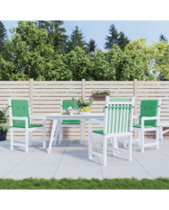 Coussins de chaise de jardin à dossier bas lot de 4 vert | Mobilier & Déco