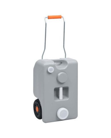 Réservoir d'eau sur roues pour camping 25 L Gris | Mobilier & Déco