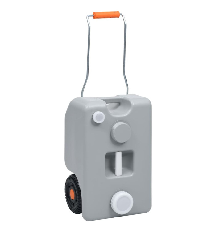 Réservoir d'eau sur roues pour camping 25 L Gris | Mobilier & Déco