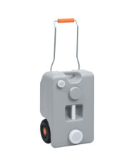 Réservoir d'eau sur roues pour camping 25 L Gris | Mobilier & Déco