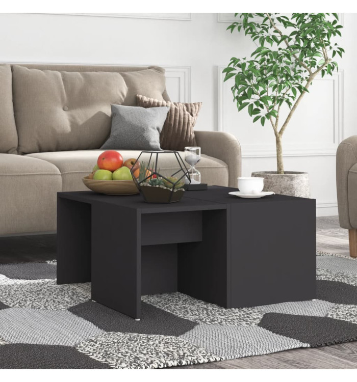 Tables basses 4 pcs gris 33x33x33 cm bois d'ingénierie | Mobilier & Déco