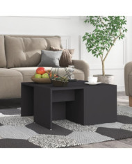 Tables basses 4 pcs gris 33x33x33 cm bois d'ingénierie | Mobilier & Déco