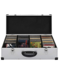 Étui de CD pour 80 CD Aluminium ABS Argenté | Mobilier & Déco
