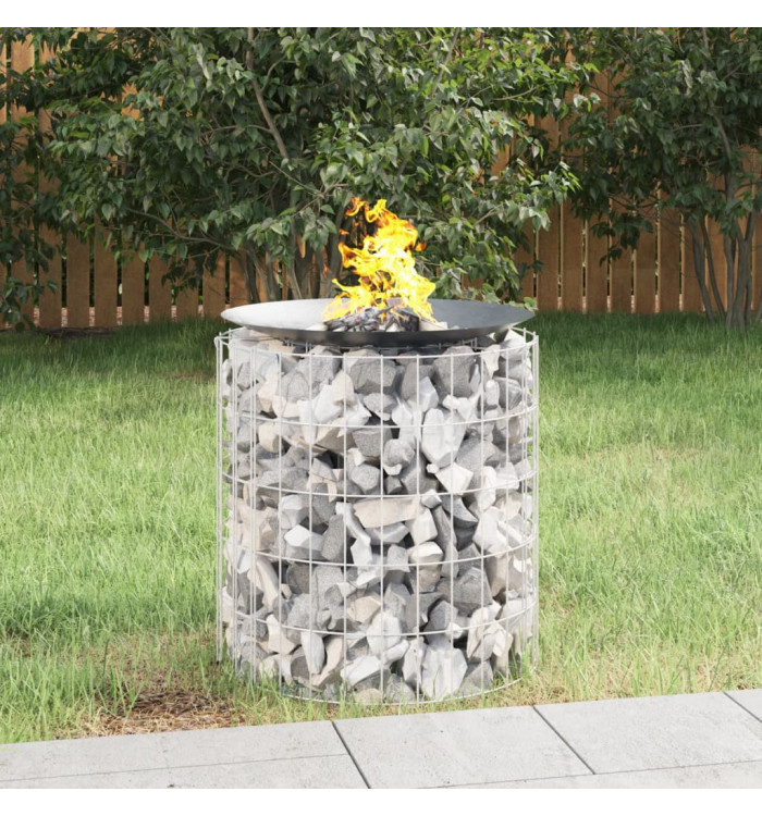 Foyer en gabion Ø 50 cm Fer galvanisé | Mobilier & Déco