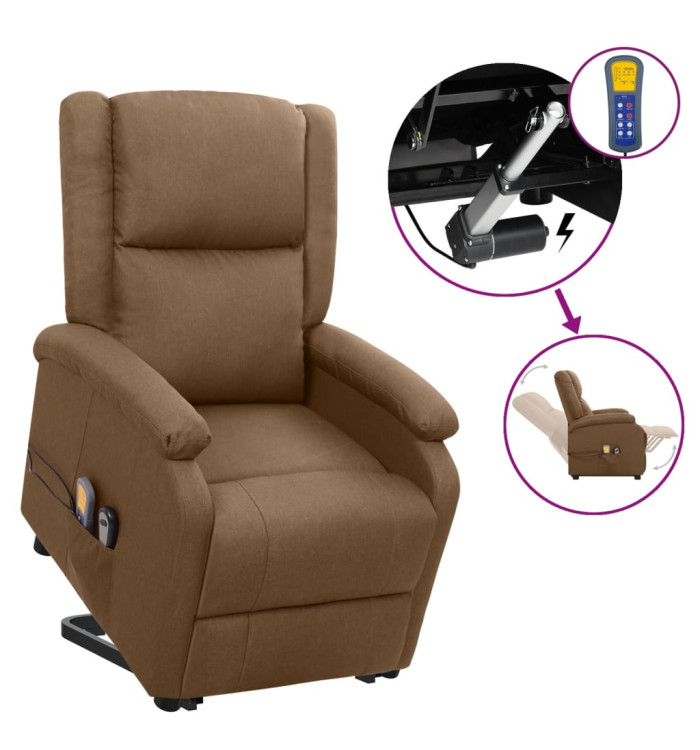 Fauteuil de massage Marron Tissu | Mobilier & Déco