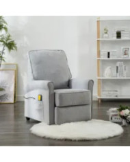 Fauteuil de massage Gris clair Tissu | Mobilier & Déco