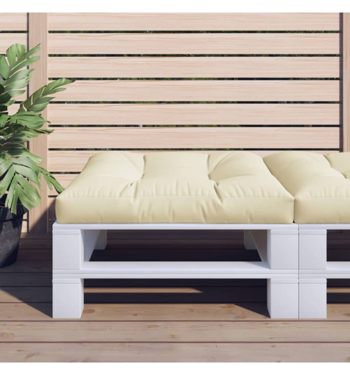 Coussin de palette crème 70x70x12 cm tissu | Mobilier & Déco