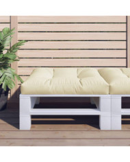 Coussin de palette crème 70x70x12 cm tissu | Mobilier & Déco