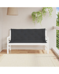 Coussins de banc jardin lot de 2 noir 150x50x7 cm tissu Oxford | Mobilier & Déco