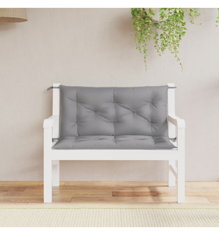 Coussins de banc jardin lot de 2 gris 100x50x7 cm tissu Oxford | Mobilier & Déco