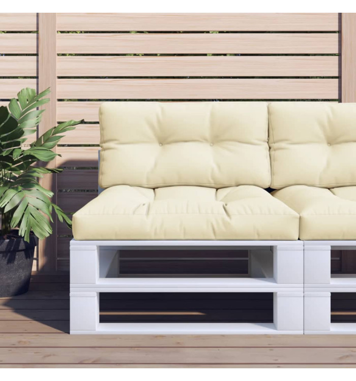 Coussin de palette crème 70x40x12 cm tissu | Mobilier & Déco