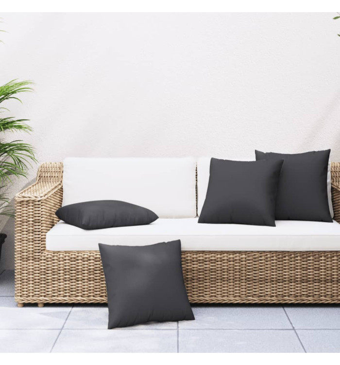 Coussins de canapé 4 pcs noir 60x60 cm tissu | Mobilier & Déco
