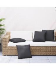 Coussins de canapé 4 pcs noir 60x60 cm tissu | Mobilier & Déco