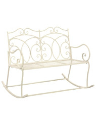 Banc de jardin 104 cm Fer Blanc antique | Mobilier & Déco