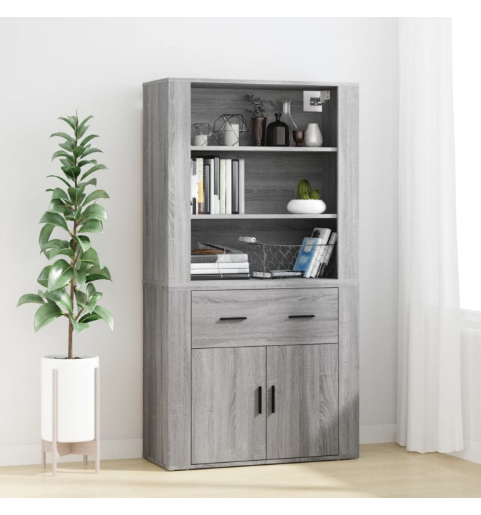 Buffet haut Sonoma gris Bois d'ingénierie | Mobilier & Déco