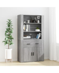 Buffet haut Sonoma gris Bois d'ingénierie | Mobilier & Déco