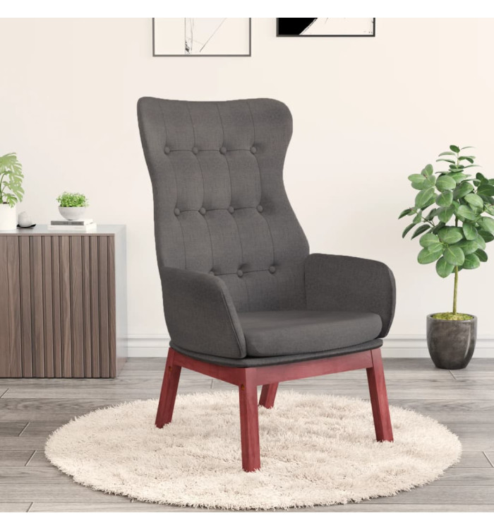 Chaise de relaxation Gris foncé Tissu | Mobilier & Déco