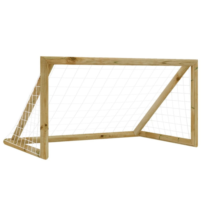 But de football avec filet 160x80x100 cm Bois de pin imprégné | Mobilier & Déco