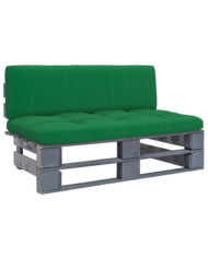 Canapé central palette de jardin Gris Bois de pin imprégné | Mobilier & Déco