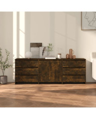 Buffets 3 pcs Chêne fumé Bois d'ingénierie | Mobilier & Déco