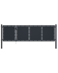 Portail de jardin Acier 350x100 cm Anthracite | Mobilier & Déco