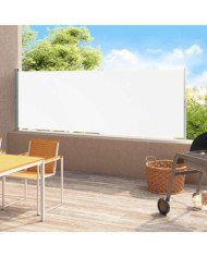 Auvent latéral rétractable de patio 200x500 cm Crème | Mobilier & Déco