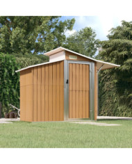 Abri de jardin Marron 270x130x208,5 cm Acier galvanisé | Mobilier & Déco