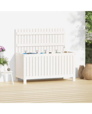 Boîte de rangement de jardin Blanc 115x49x60 cm Bois de pin | Mobilier & Déco