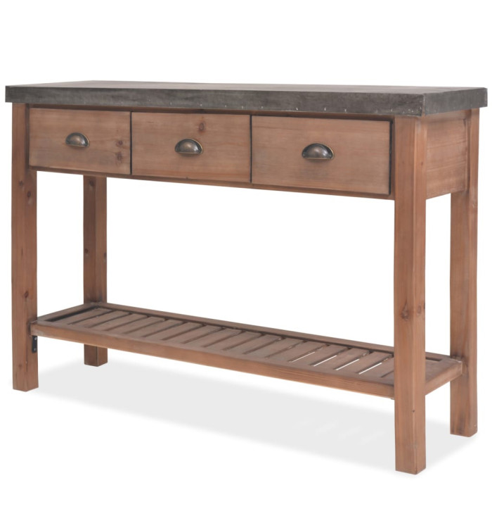 Table console Bois massif de sapin 122 x 35 x 80 cm | Mobilier & Déco
