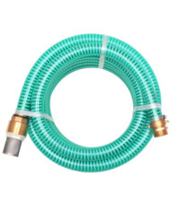 Tuyau d'aspiration avec raccords en laiton 10 m 25 mm Vert | Mobilier & Déco