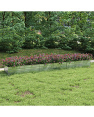 Lit surélevé de jardin 600x80x45 cm Acier galvanisé Argenté | Mobilier & Déco