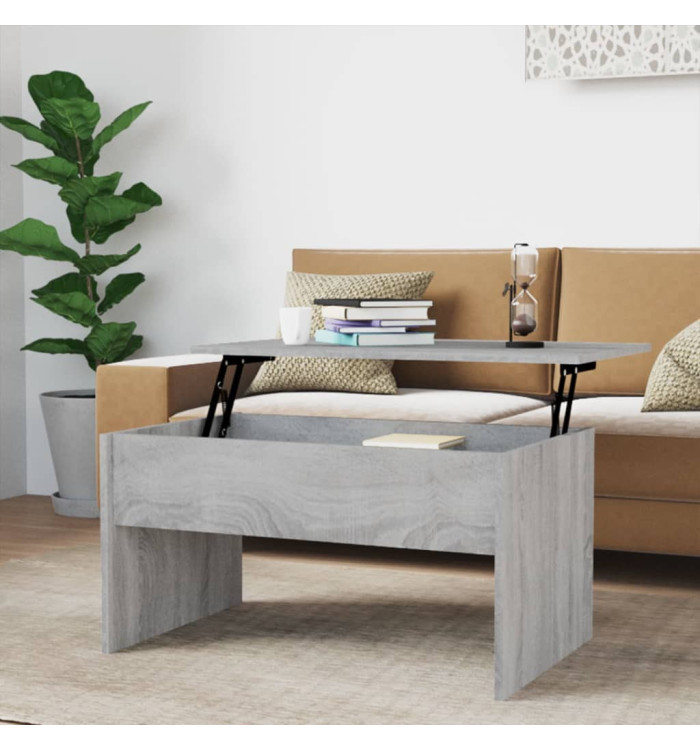 Table basse Sonoma gris 80x50,5x41,5 cm Bois d'ingénierie | Mobilier & Déco