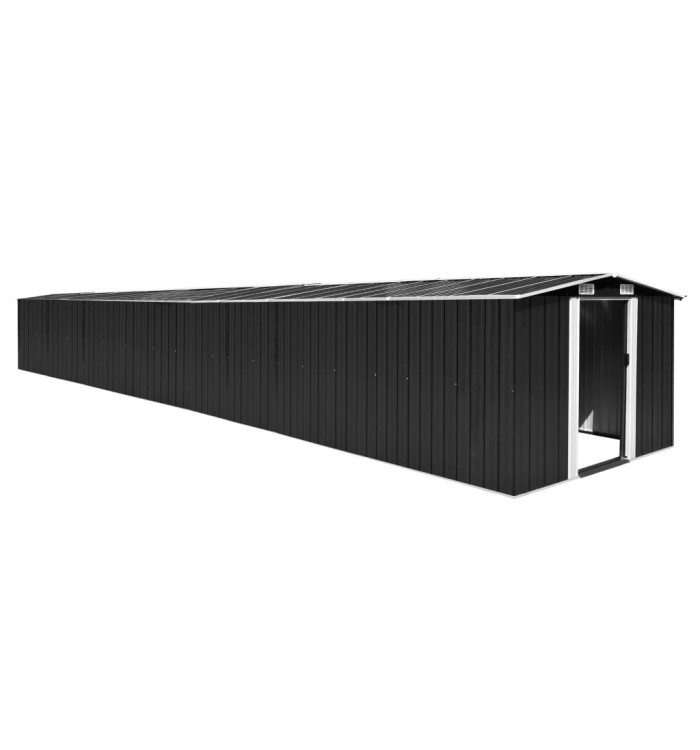 Abri de jardin Anthracite 257x990x181 cm Acier galvanisé | Mobilier & Déco