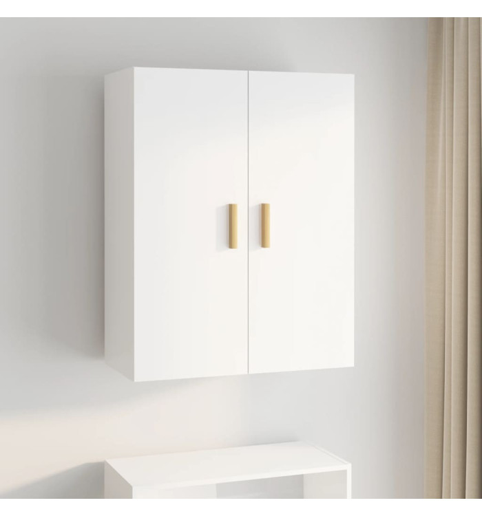 Armoire murale suspendue Blanc brillant 69,5x34x90 cm | Mobilier & Déco