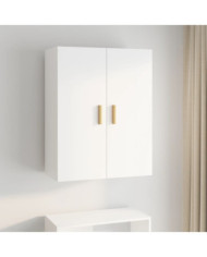 Armoire murale suspendue Blanc brillant 69,5x34x90 cm | Mobilier & Déco