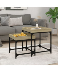Tables d'appoint 2 pcs Chêne sonoma Bois d'ingénierie | Mobilier & Déco