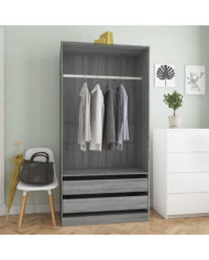 Garde-robe Sonoma gris 100x50x200 cm Bois d'ingénierie | Mobilier & Déco