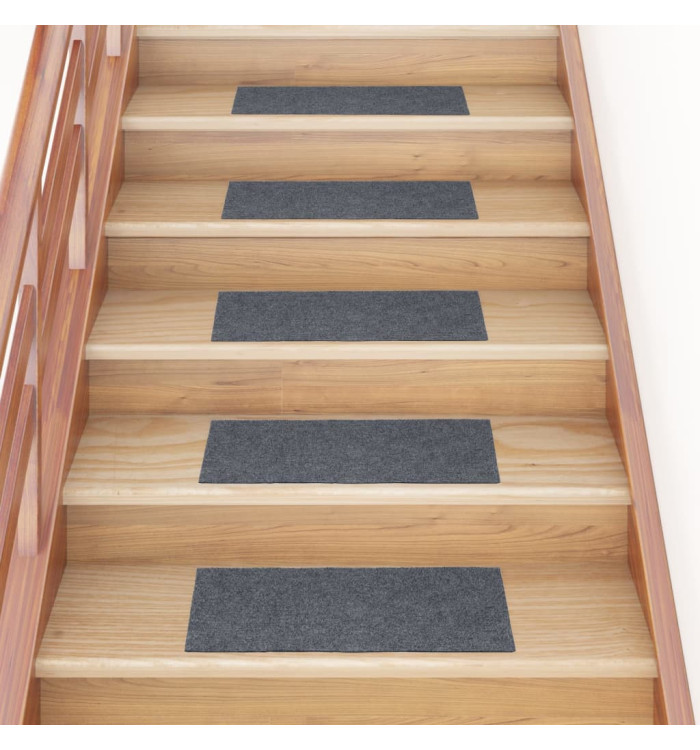 Tapis d'escalier autocollants Rectangulaire 15 pcs 60x25 cm | Mobilier & Déco