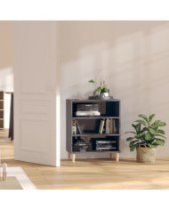 Buffet gris brillant 57x35x70 cm bois d'ingénierie | Mobilier & Déco