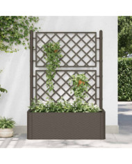 Lit surélevé de jardin et treillis et système d'arrosage Moka | Mobilier & Déco