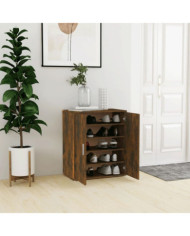Meuble à chaussures Chêne fumé 60x35x70 cm Bois d'ingénierie | Mobilier & Déco