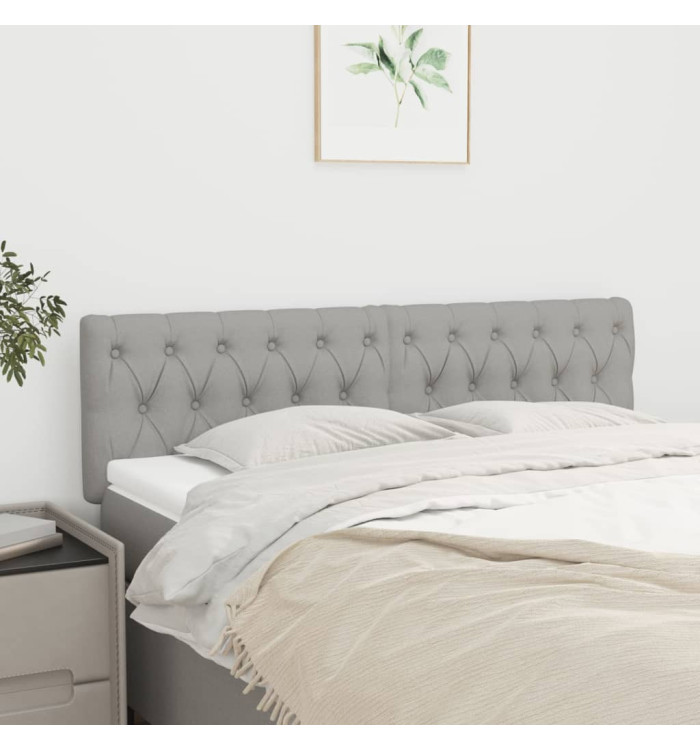 Têtes de lit 2 pcs Gris clair 72x7x78/88 cm Tissu | Mobilier & Déco