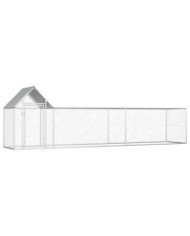 Poulailler 5 x 1 x 1,5 m Acier galvanisé | Mobilier & Déco