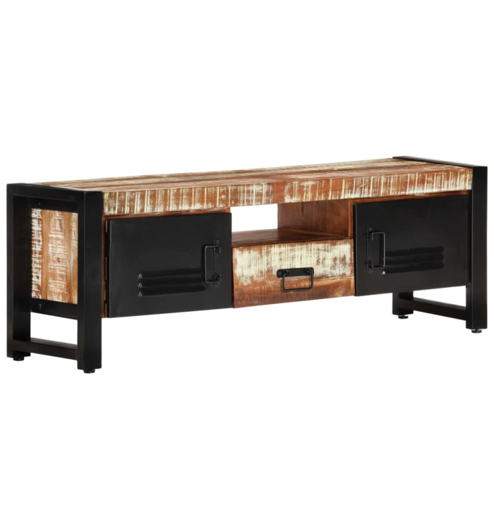 Meuble TV 120x30x40 cm Bois massif de récupération | Mobilier & Déco