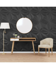 Panneaux muraux 48 pcs noir 50x50 cm XPS 12 m² étoile | Mobilier & Déco