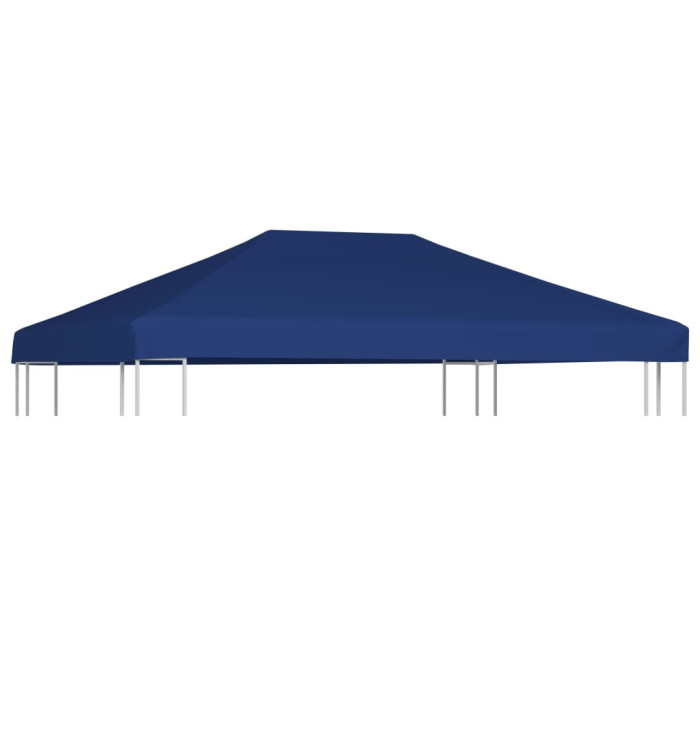 Toile supérieure de belvédère 310 g/m² 4x3 m Bleu | Mobilier & Déco
