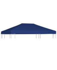 Toile supérieure de belvédère 310 g/m² 4x3 m Bleu | Mobilier & Déco