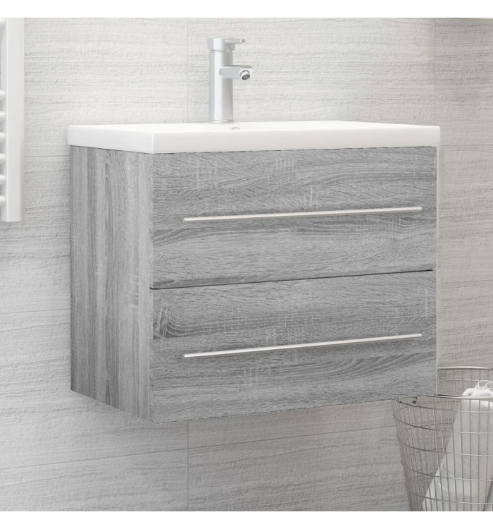 Armoire de lavabo Sonoma gris 60x38,5x48 cm Bois d'ingénierie | Mobilier & Déco
