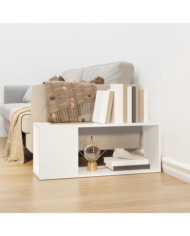 Meuble TV Blanc 80x24x32 cm Bois d'ingénierie | Mobilier & Déco